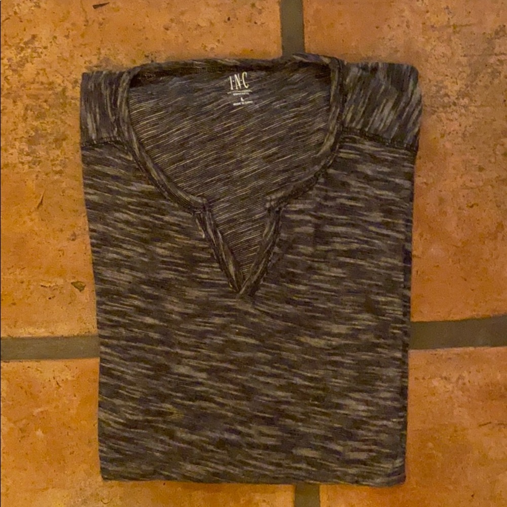 INC large v neck short sleeve shirt